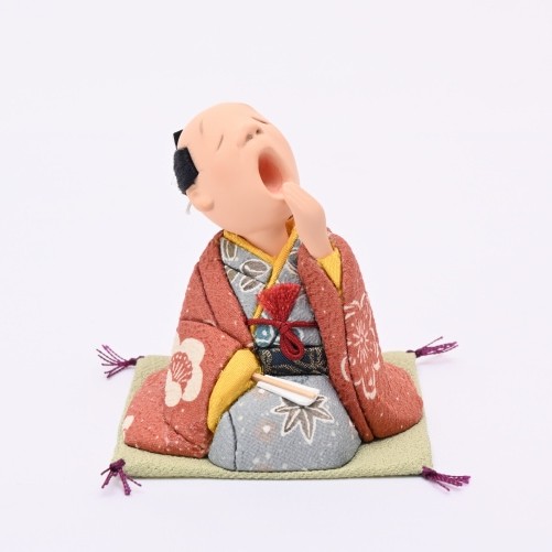 Poupée Edo Rakugo « Akubi Shinan » (Leçon de bâillement)
